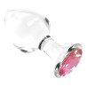 Generique Plug Bijou en verre Diamond Glassy M 7.5 x 3.4cm